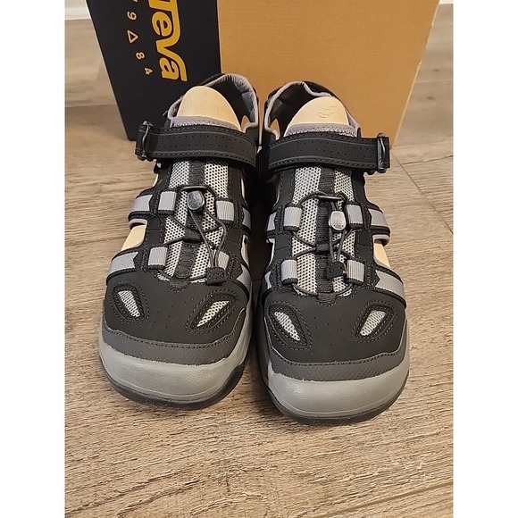 Teva Omnium 2 Black Gray Sport Sandals Water Shoes Mens Size 13 New Casual Hike - Picture 5 of 6